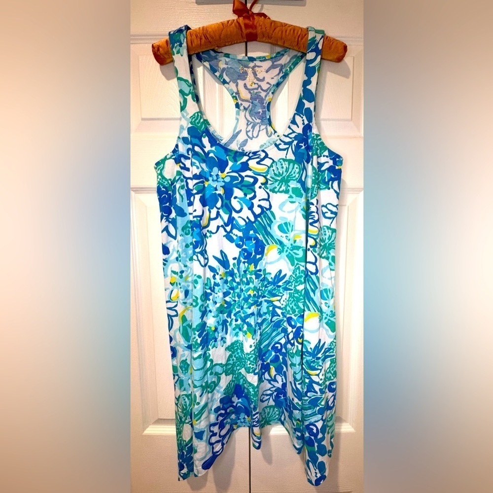 Lilly Pulitzer Monterey Tank Dress In A Pinch Racerback Women’s size Medium EUC